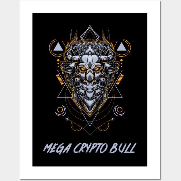 Mega crypto bull Wall Art by Hardfork Wear